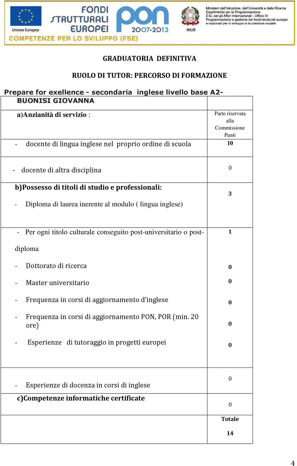 lingua inglese nel proprio ordine di scuola 3 -