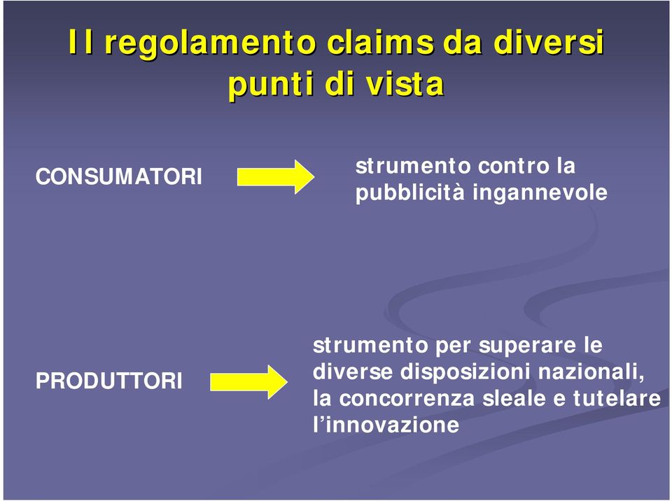 PRODUTTORI strumento per superare le diverse