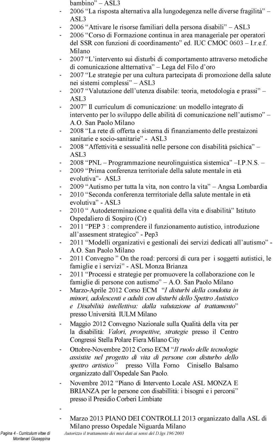 nzioni di coordinamento ed. IUC CMOC 0603 I.r.e.f.