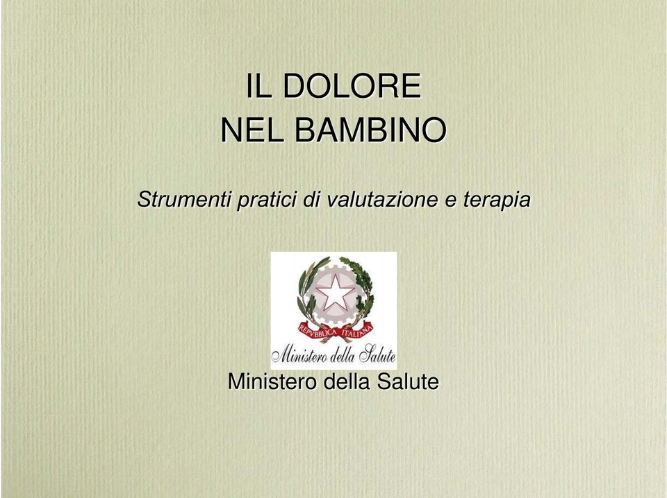 valutazione e terapia