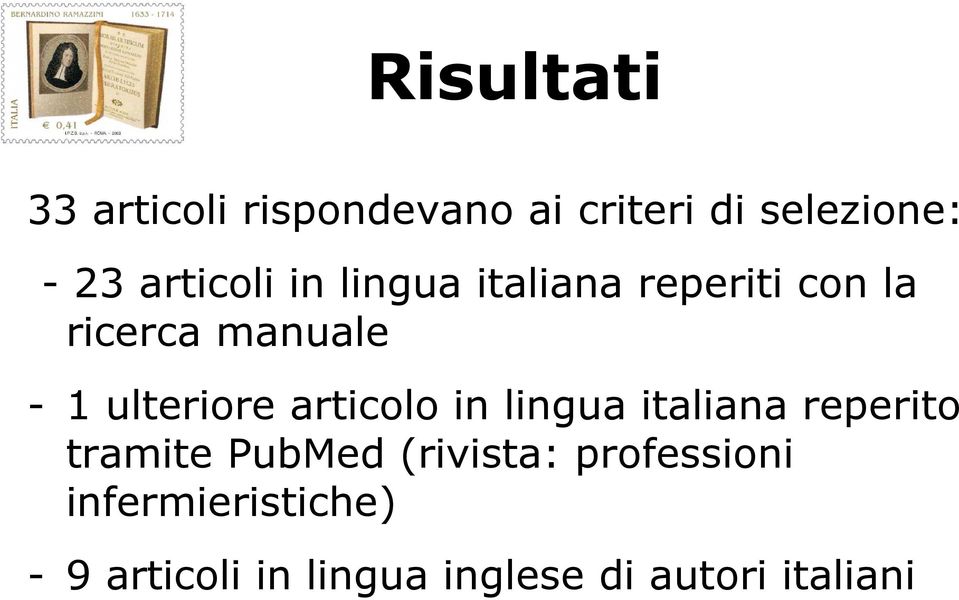 ulteriore articolo in lingua italiana reperito tramite PubMed