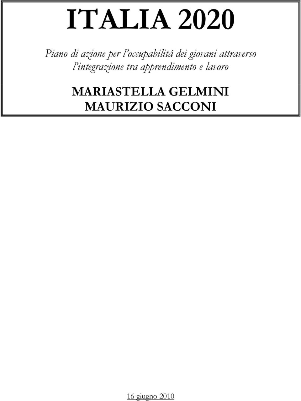 integrazione tra apprendimento e lavoro