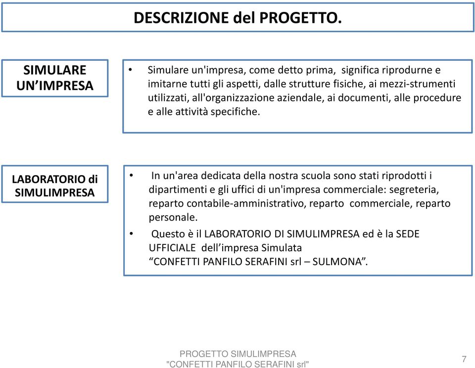 utilizzati, all'organizzazione aziendale, ai documenti, alle procedure e alle attività specifiche.