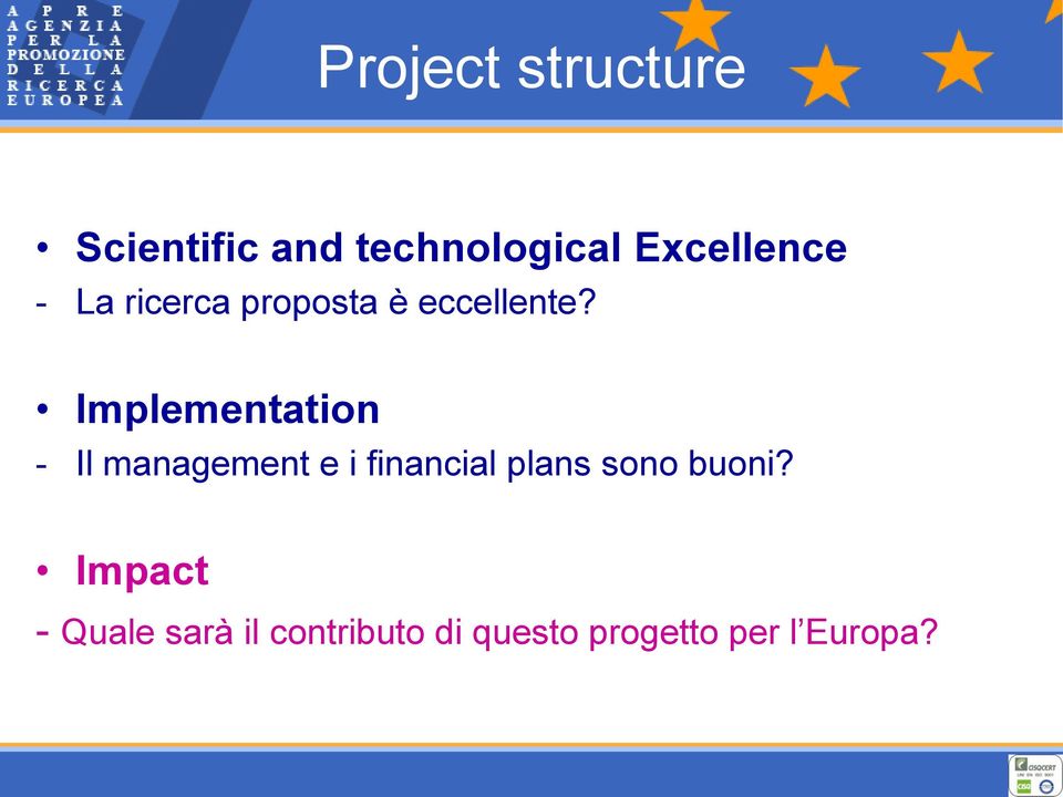 Implementation - Il management e i financial plans sono