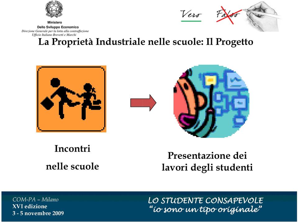 scuole: Il Progetto Incontri nelle scuole Presentazione dei lavori degli studenti