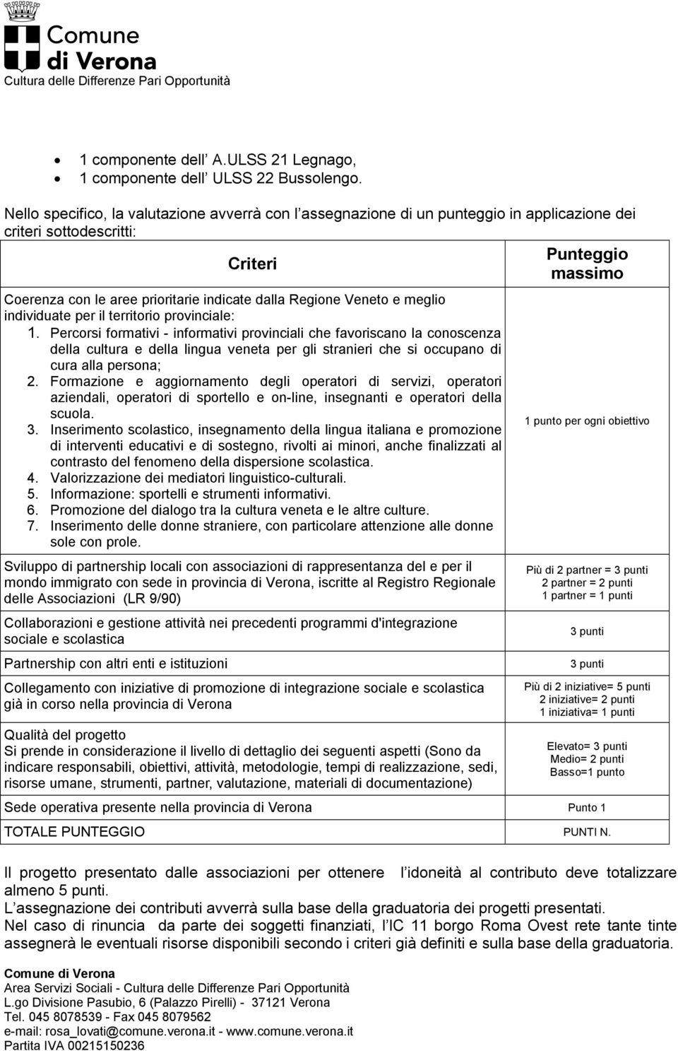 Regione Veneto e meglio individuate per il territorio provinciale: 1.