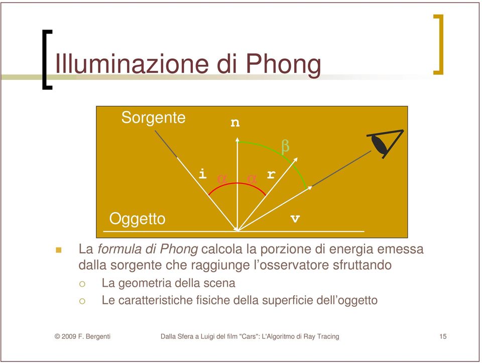 sfruttando La geometria della scena Le caratteristiche fisiche della superficie