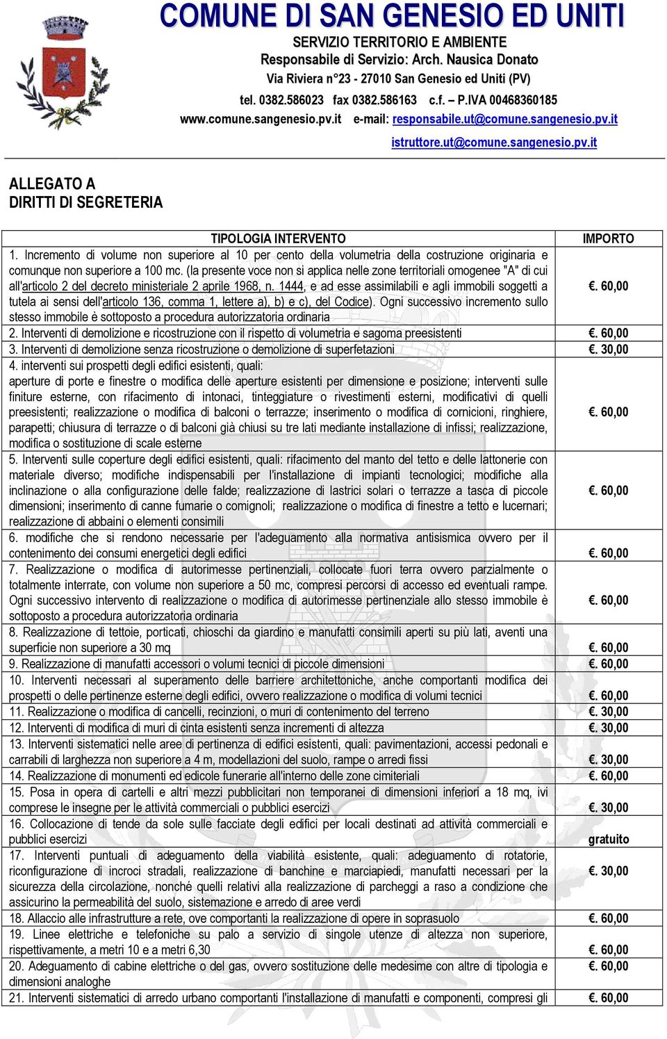 (la presente voce non si applica nelle zone territoriali omogenee "A" di cui all'articolo 2 del decreto ministeriale 2 aprile 1968, n. 1444, e ad esse assimilabili e agli immobili soggetti a.