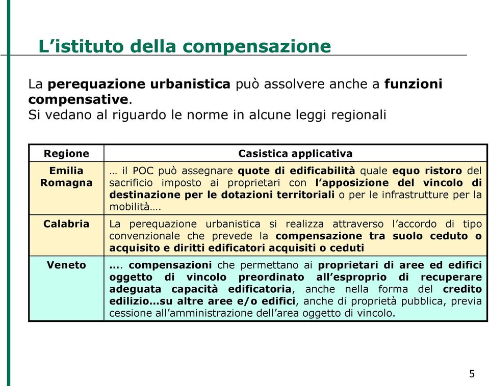 imposto ai proprietari con l apposizione del vincolo di destinazione per le dotazioni territoriali o per le infrastrutture per la mobilità.