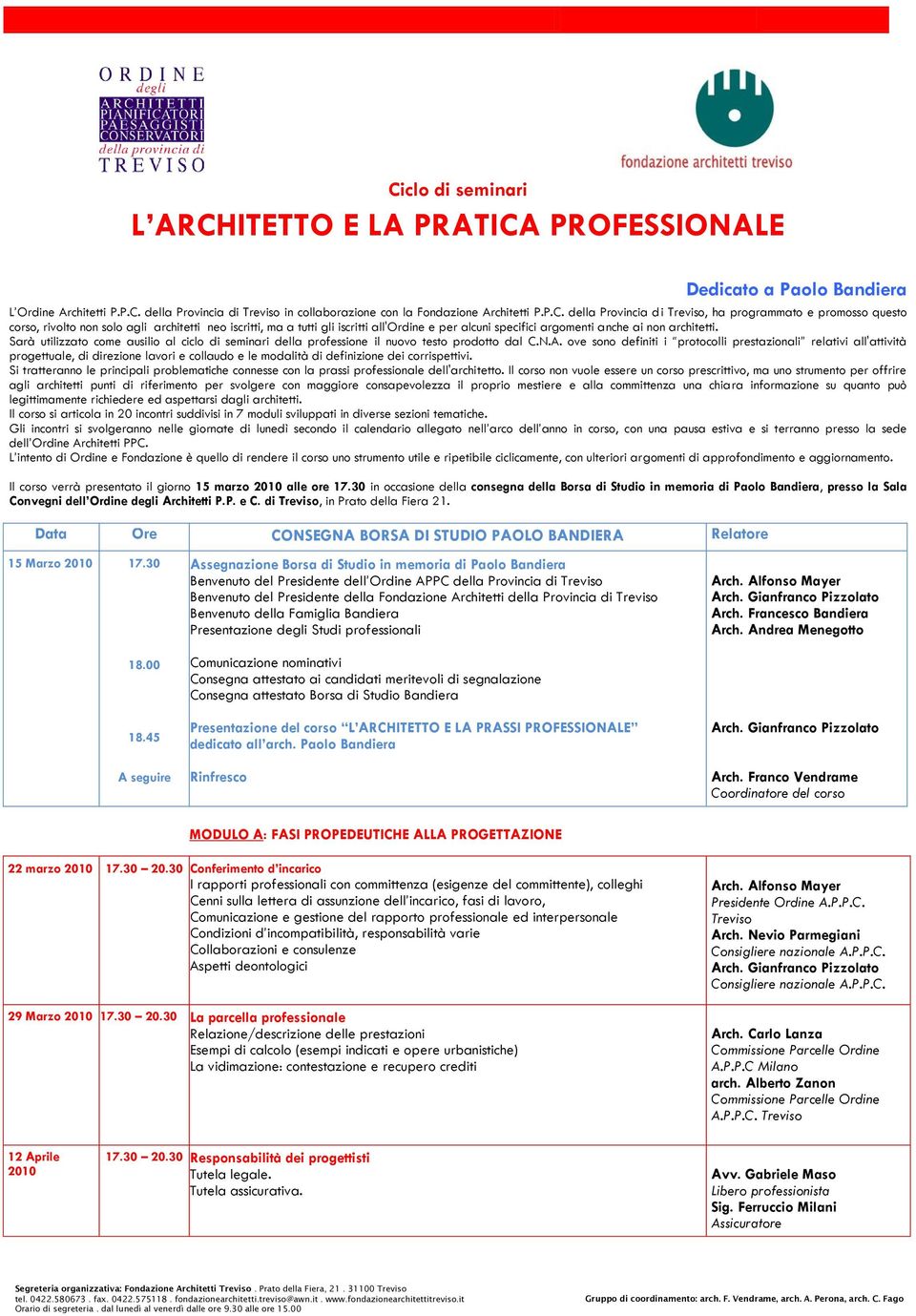 architetti. Sarà utilizzato come ausilio al ciclo di seminari della professione il nuovo testo prodotto dal C.N.A.