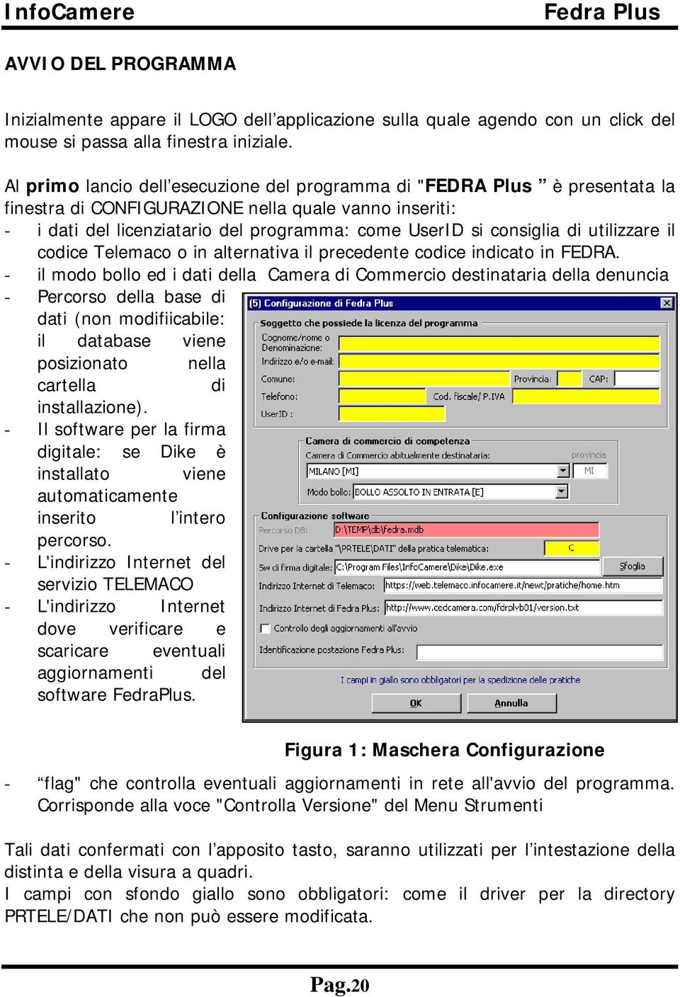 di utilizzare il codice Telemaco o in alternativa il precedente codice indicato in FEDRA.
