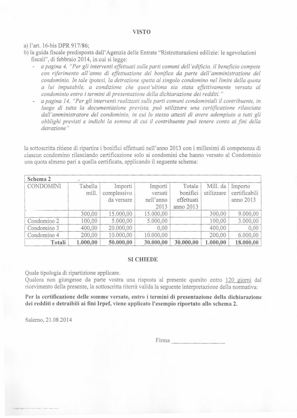 interventi effettuati sulle parti comuni dell'edificio, ii beneficio compete C012 riferimento all 'anno di effettuazione del bonifico da parte delramministrazione del condominio.