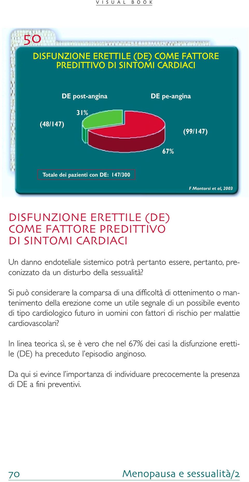 Si può considerare la comparsa di una difficoltà di ottenimento o mantenimento della erezione come un utile segnale di un possibile evento di tipo cardiologico futuro in uomini con fattori di rischio