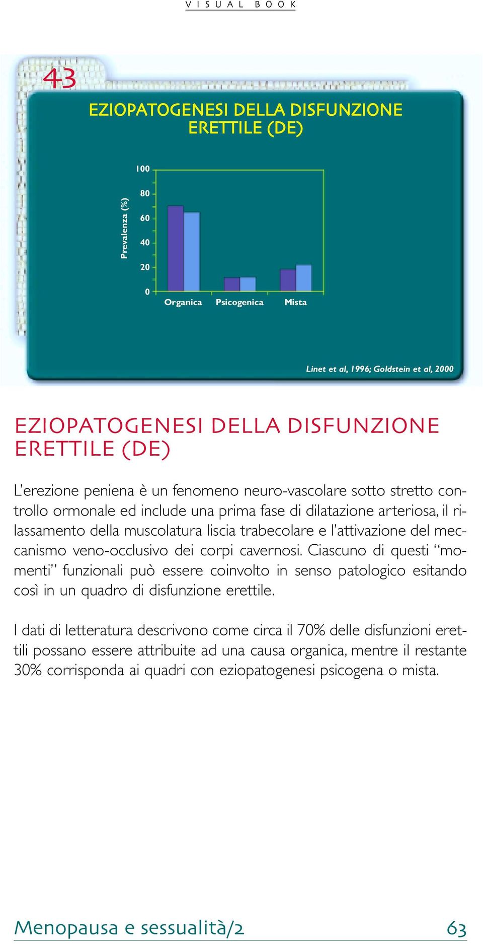 attivazione del meccanismo veno-occlusivo dei corpi cavernosi. Ciascuno di questi momenti funzionali può essere coinvolto in senso patologico esitando così in un quadro di disfunzione erettile.