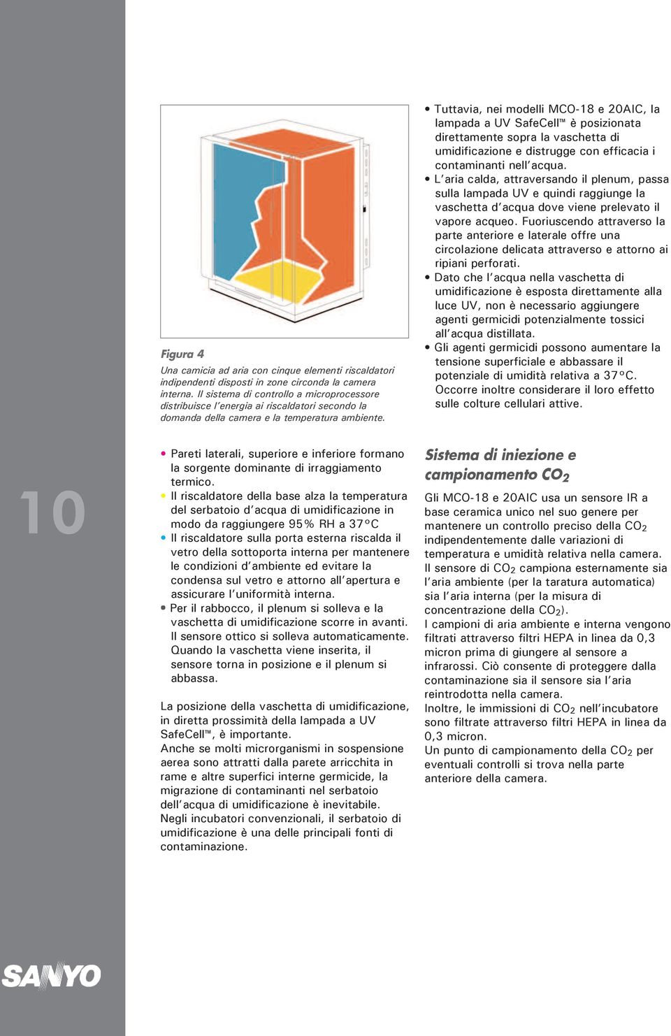 Tuttavia, nei modelli MCO-18 e 20AIC, la lampada a UV SafeCell è posizionata direttamente sopra la vaschetta di umidificazione e distrugge con efficacia i contaminanti nell acqua.