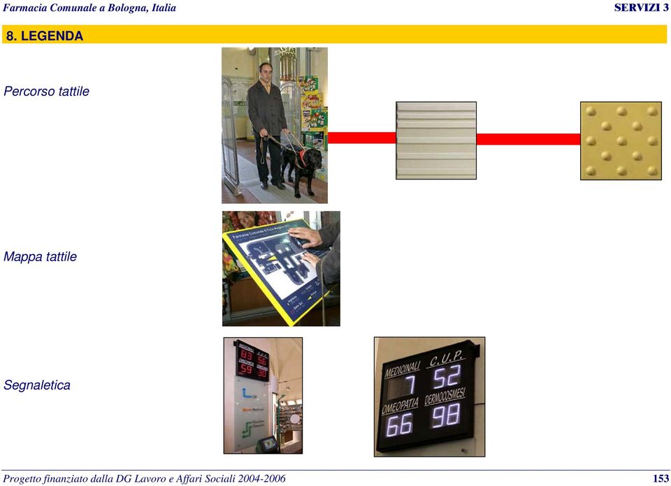 LEGENDA Percorso tattile Mappa tattile