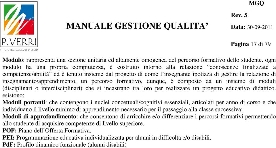 relazione di insegnamento/apprendimento.