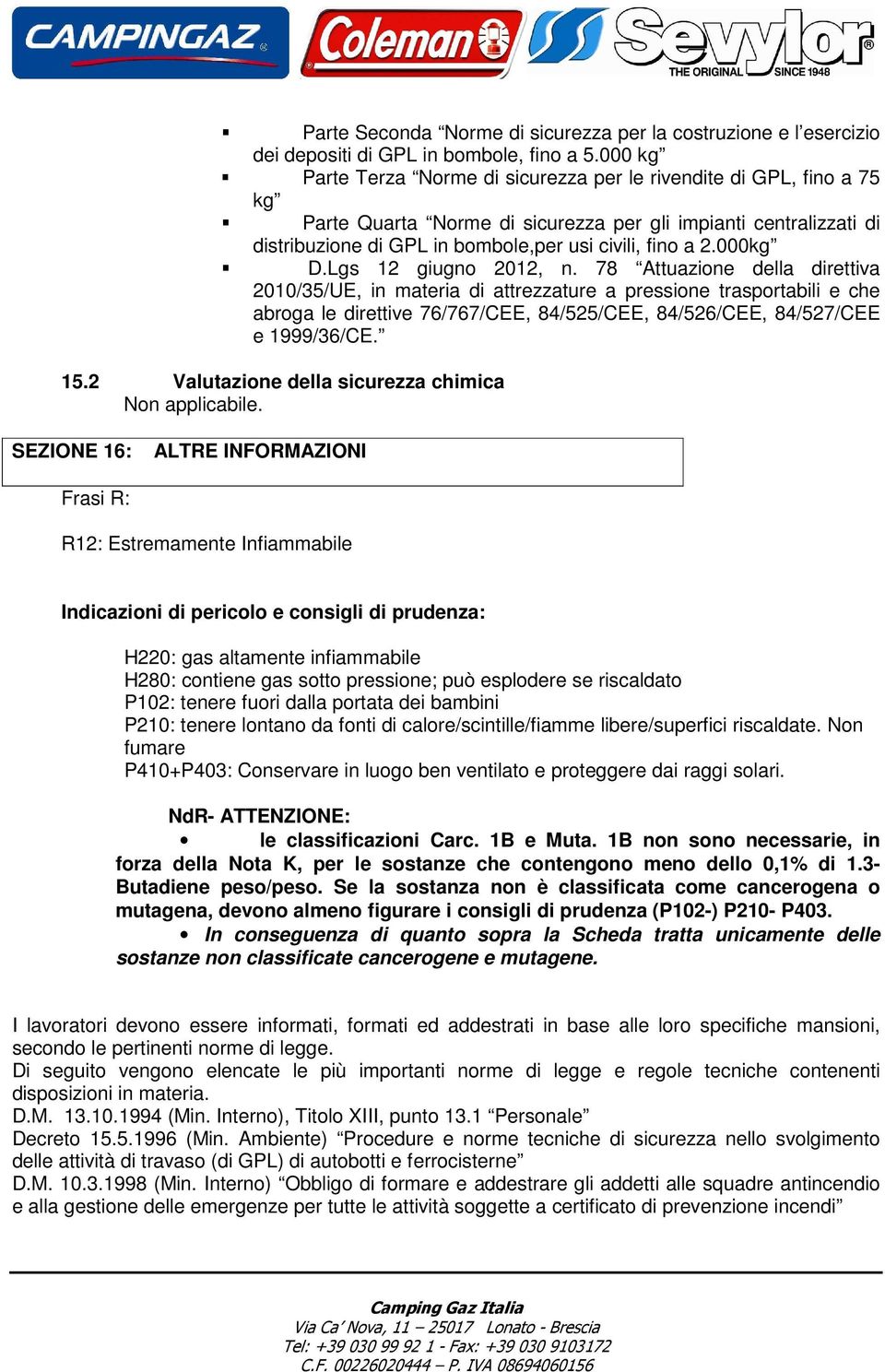 000kg D.Lgs 12 giugno 2012, n.