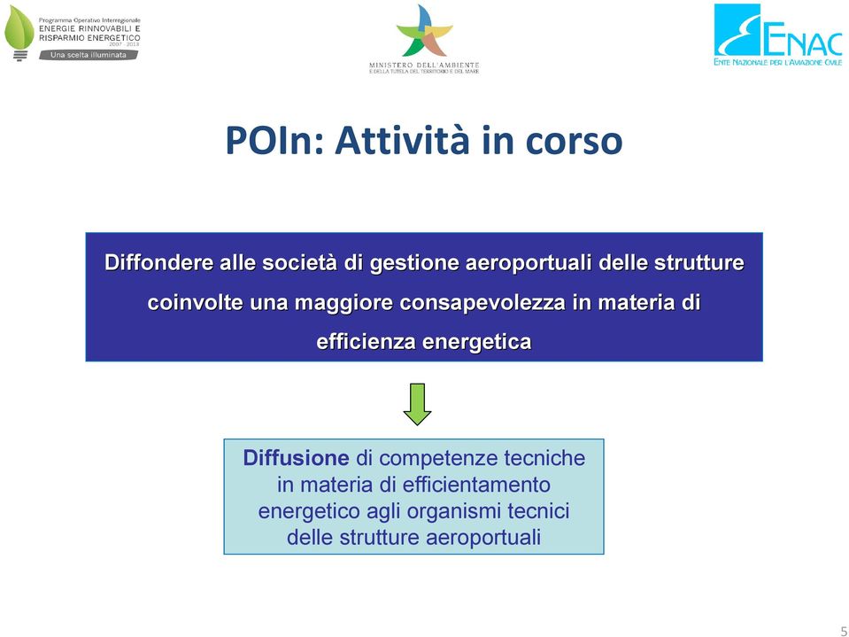 efficienza energetica Diffusione di competenze tecniche in materia di