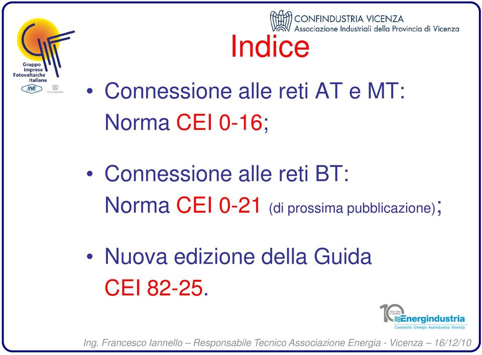 BT: Norma CEI 0-21 (di prossima