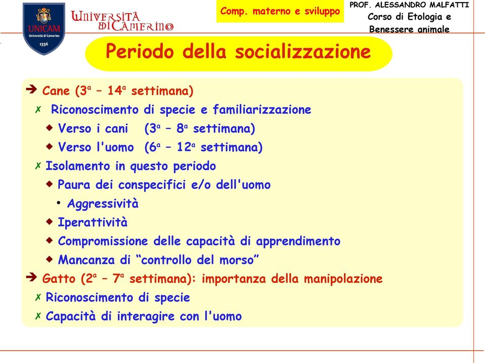 dell'uomo Aggressività Iperattività Compromissione delle capacità di apprendimento Mancanza di controllo del