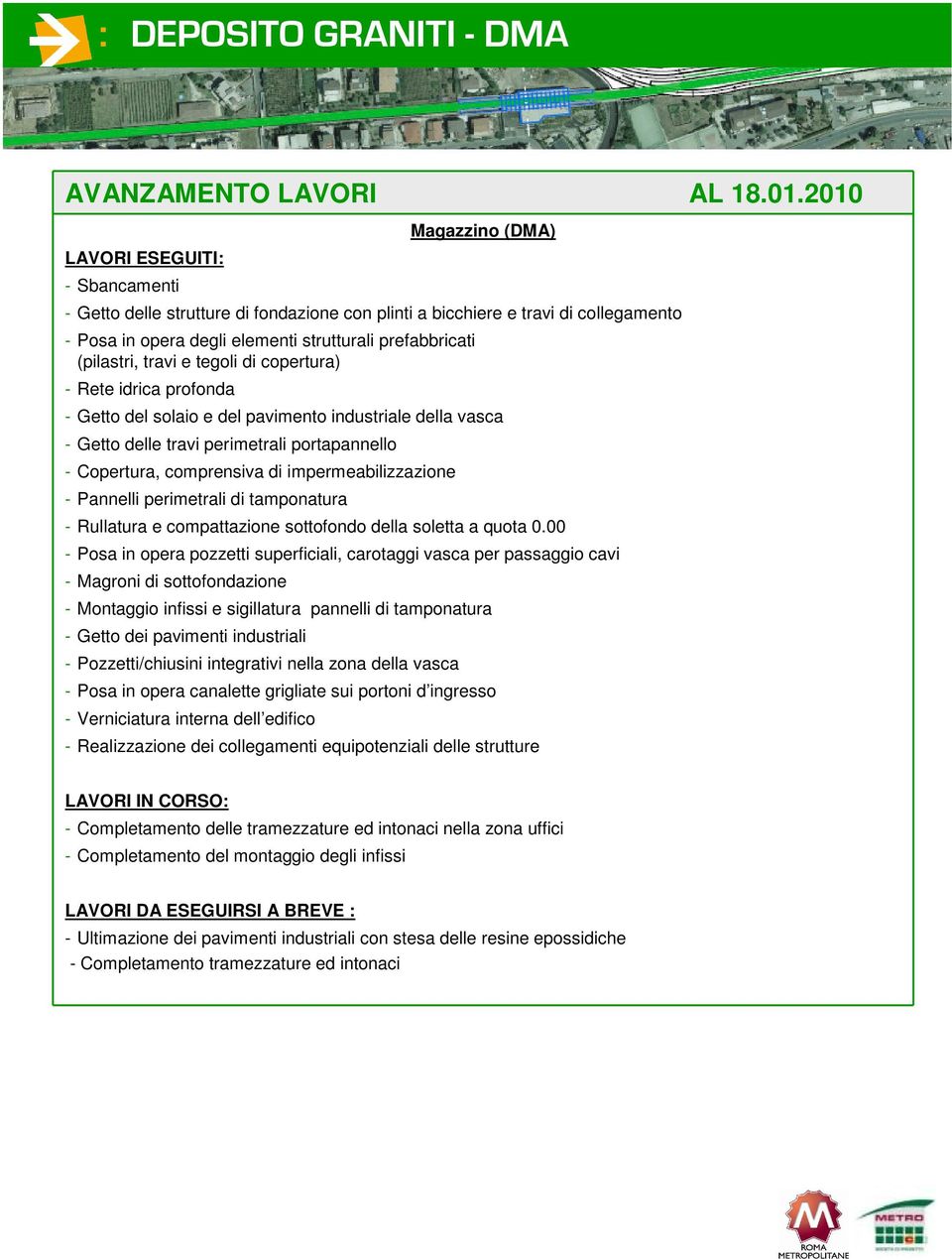 perimetrali di tamponatura - Rullatura e compattazione sottofondo della soletta a quota 0.