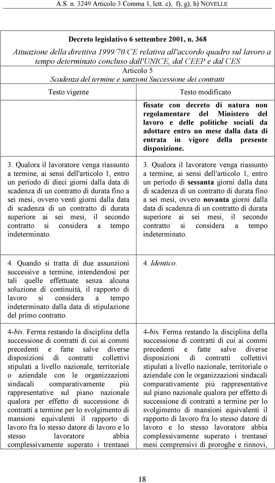 contratti fissate con decreto di natura non regolamentare del Ministero del lavoro e delle politiche sociali da adottare entro un mese dalla data di entrata in vigore della presente disposizione. 3.