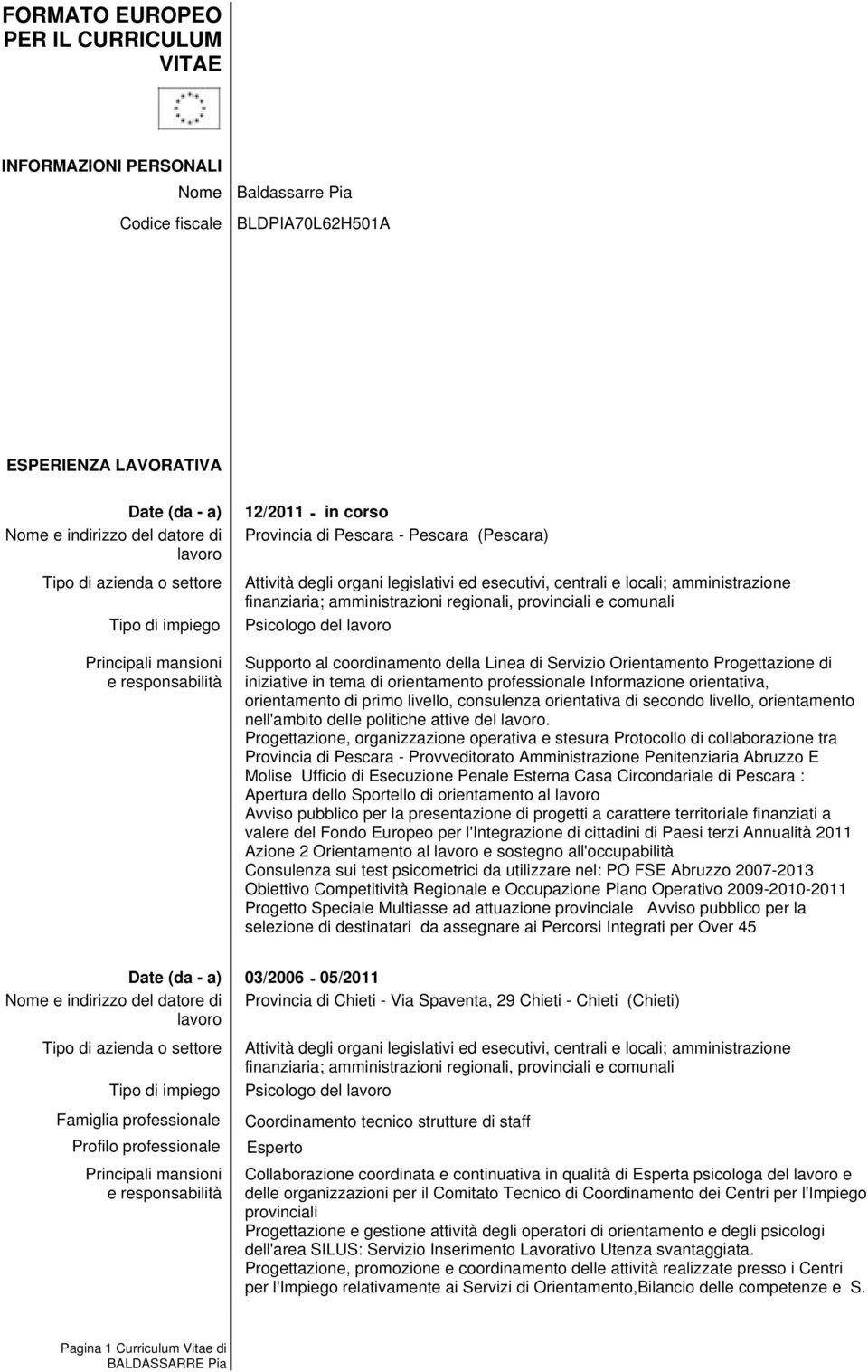 consulenza orientativa di secondo livello, orientamento nell'ambito delle politiche attive del.