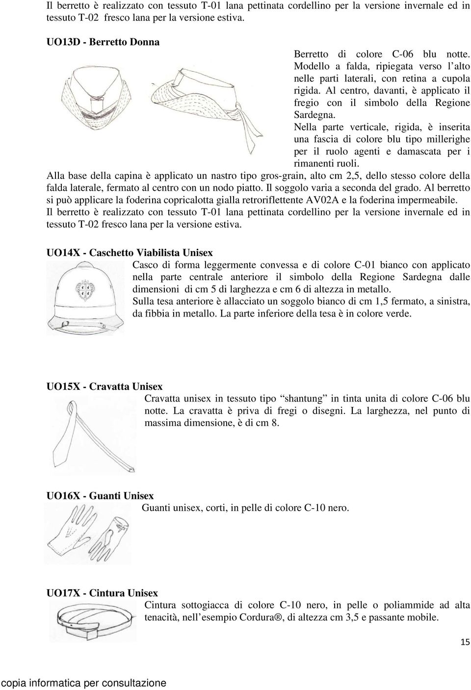 Al centro, davanti, è applicato il fregio con il simbolo della Regione Sardegna.