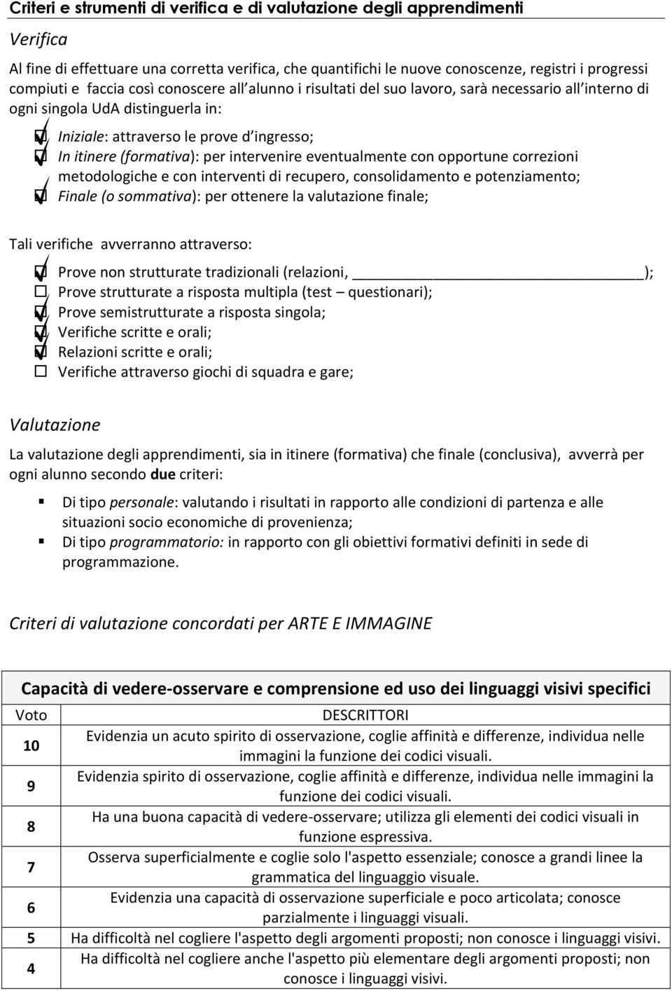 intervenire eventualmente con opportune correzioni metodologiche e con interventi di recupero, consolidamento e potenziamento; Finale (o sommativa): per ottenere la valutazione finale; Tali verifiche