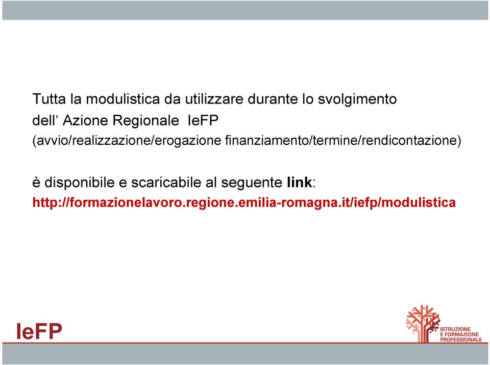 finanziamento/termine/rendicontazione) è disponibile e