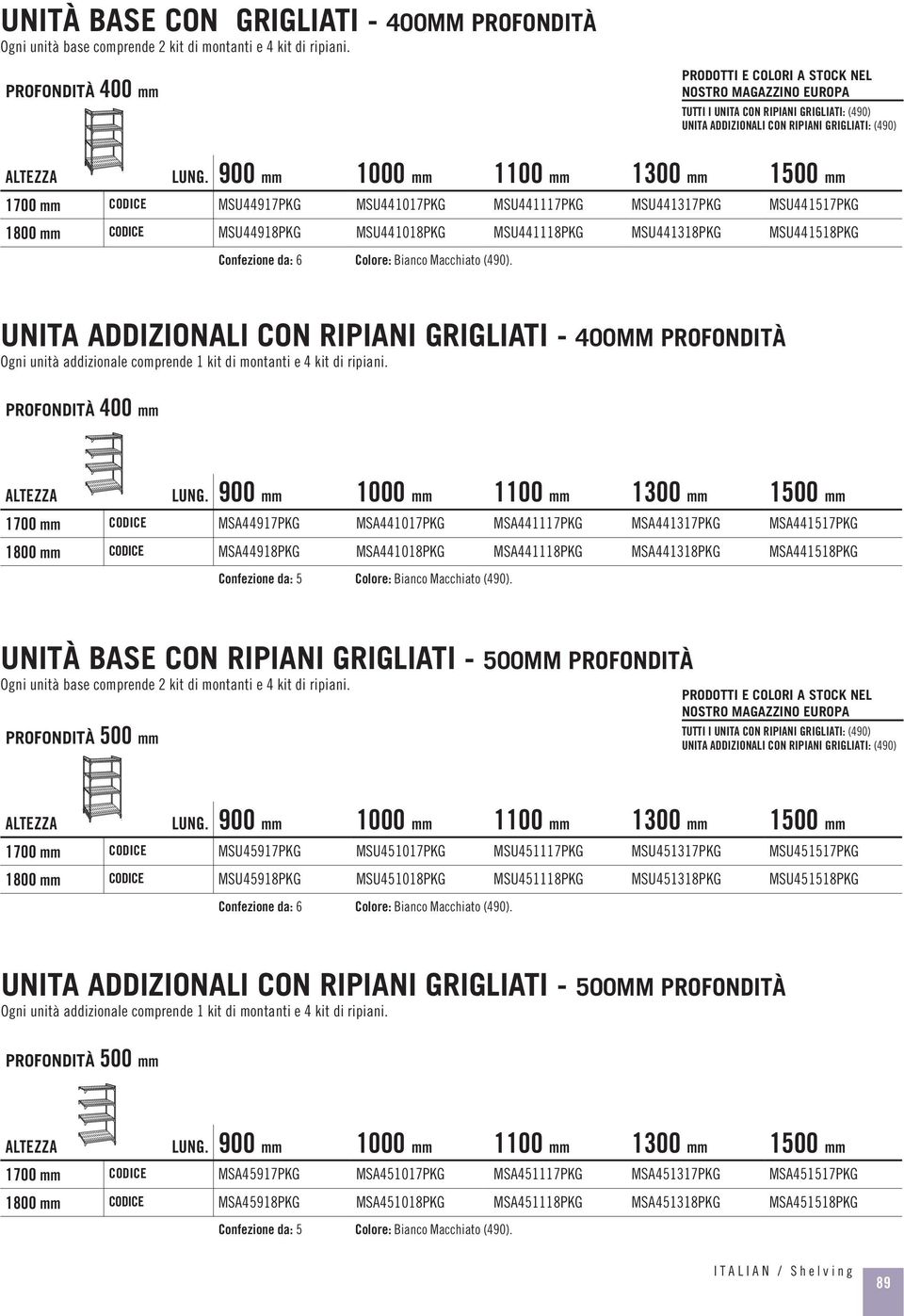 900 mm 1000 mm 1100 mm 1300 mm 1500 mm 980 mm 1080 mm 1180 mm 1280 mm 1380 mm 1480 mm 1580 mm 1680 mm 1700 mm MSU44917PKG MSU441017PKG MSU441117PKG MSU441317PKG MSU441517PKG 1800 mm MSU44918PKG