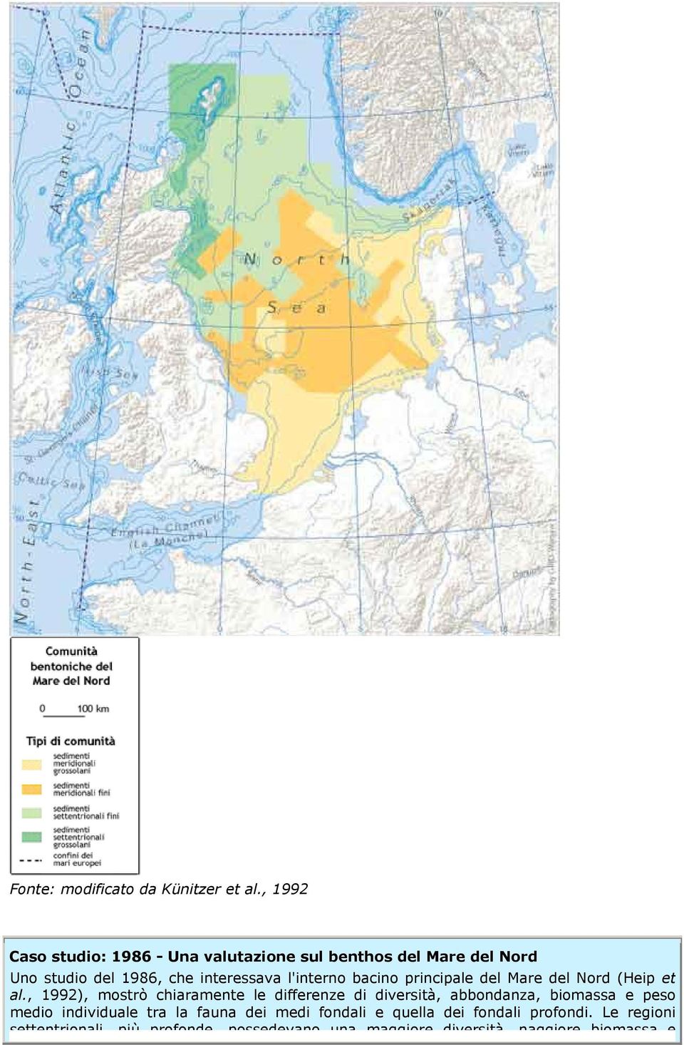 l'interno bacino principale del Mare del Nord (Heip et al.