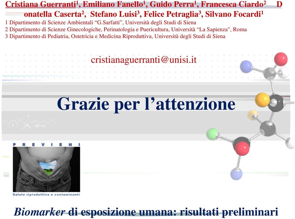 Sarfatti, Università degli Studi di Siena 2 Dipartimento di Scienze Ginecologiche, Perinatologia e Puericultura,