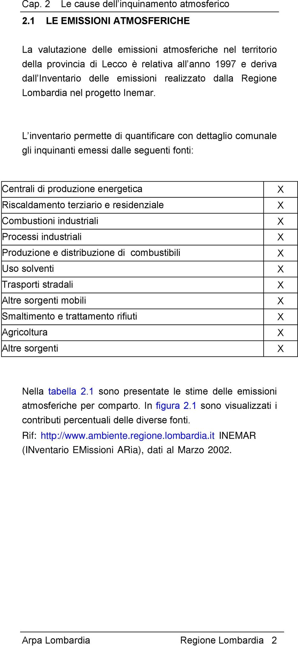 Regione Lombardia nel progetto Inemar.