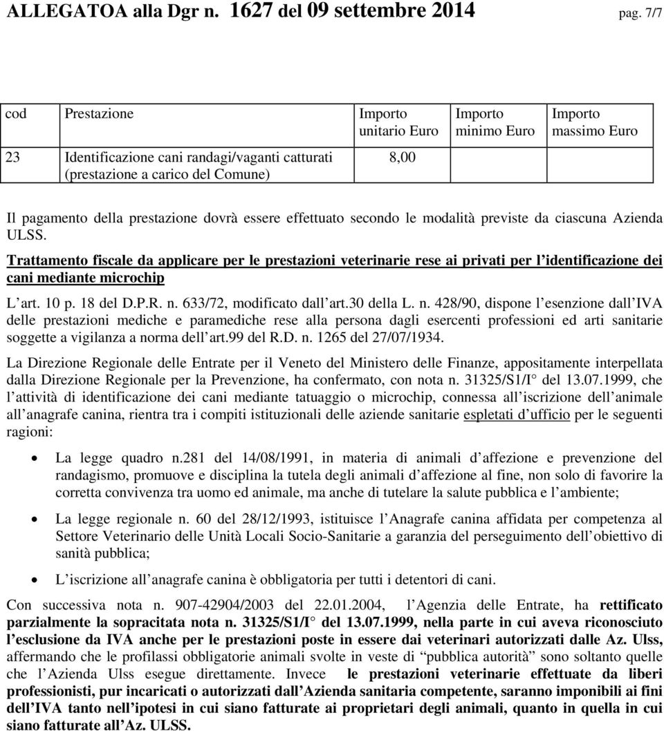 effettuato secondo le modalità previste da ciascuna Azienda ULSS.