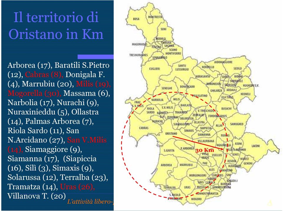 Ollastra (14), Palmas rborea (7), Riola Sardo (11), San N.rcidano (27), San V.