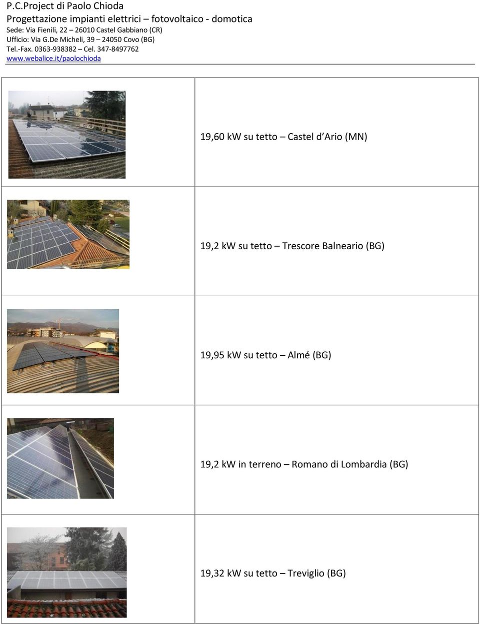 tetto Almé (BG) 19,2 kw in terreno Romano di