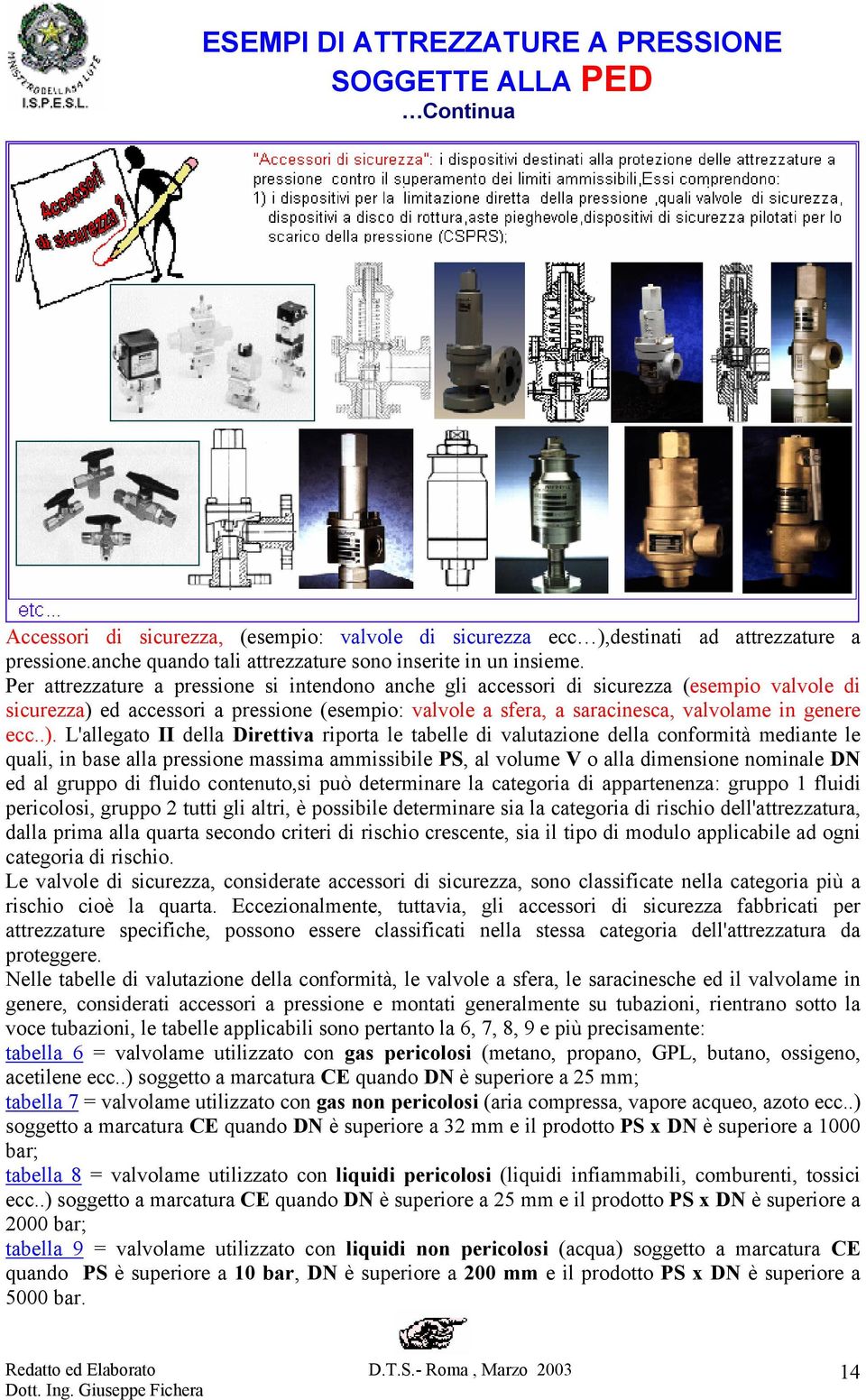 Per attrezzature a pressione si intendono anche gli accessori di sicurezza (esempio valvole di sicurezza) 