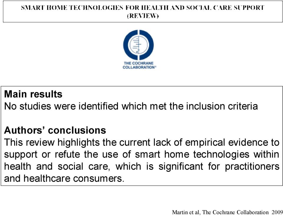 refute the use of smart home technologies within health and social care, which is