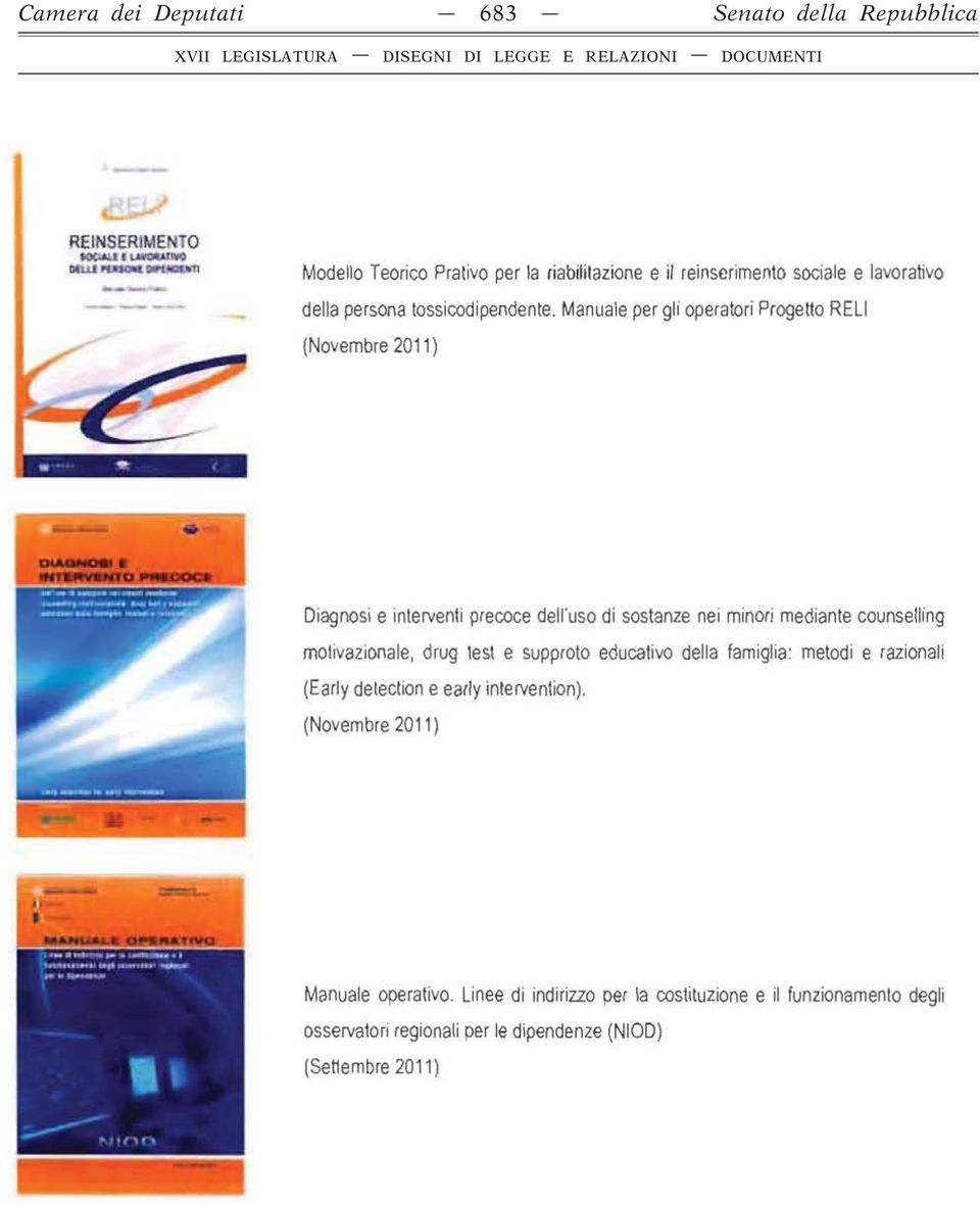 Manuale per gli operatori Progetto RELI (Novembre 2011) Diagnosi e interventi precoce dell"uso di sostanze nei minori mediante counselling molivazionale,