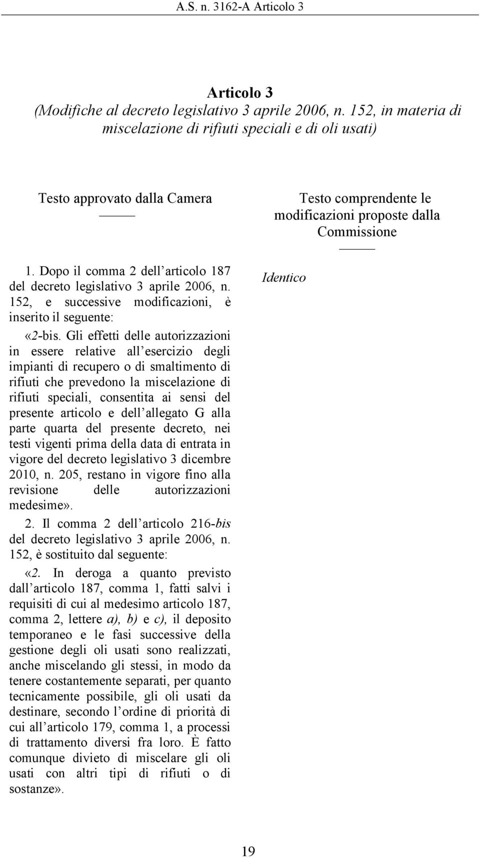 Gli effetti delle autorizzazioni in essere relative all esercizio degli impianti di recupero o di smaltimento di rifiuti che prevedono la miscelazione di rifiuti speciali, consentita ai sensi del