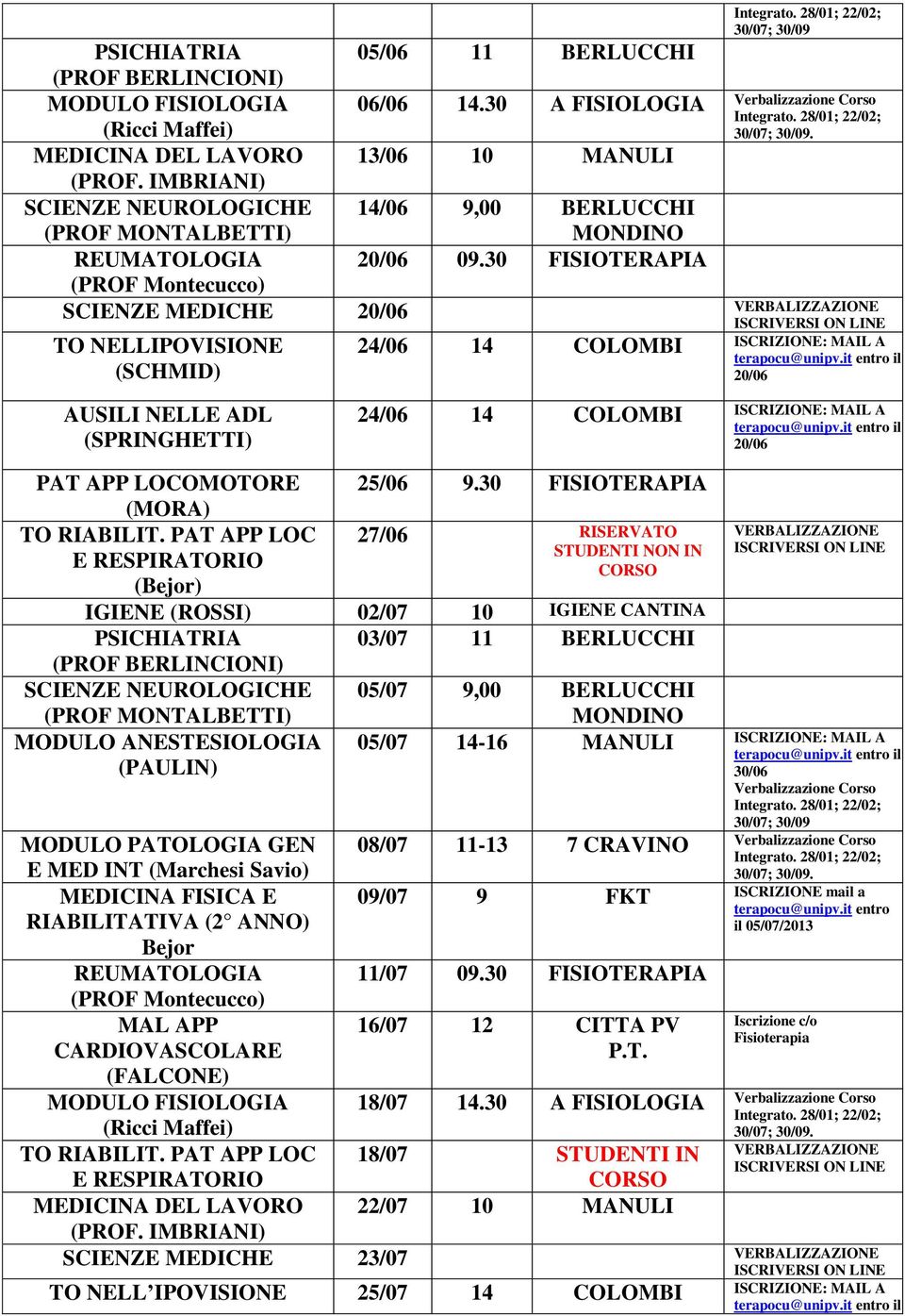 30 FISIOTERAPIA (MORA) TO RIABILIT.