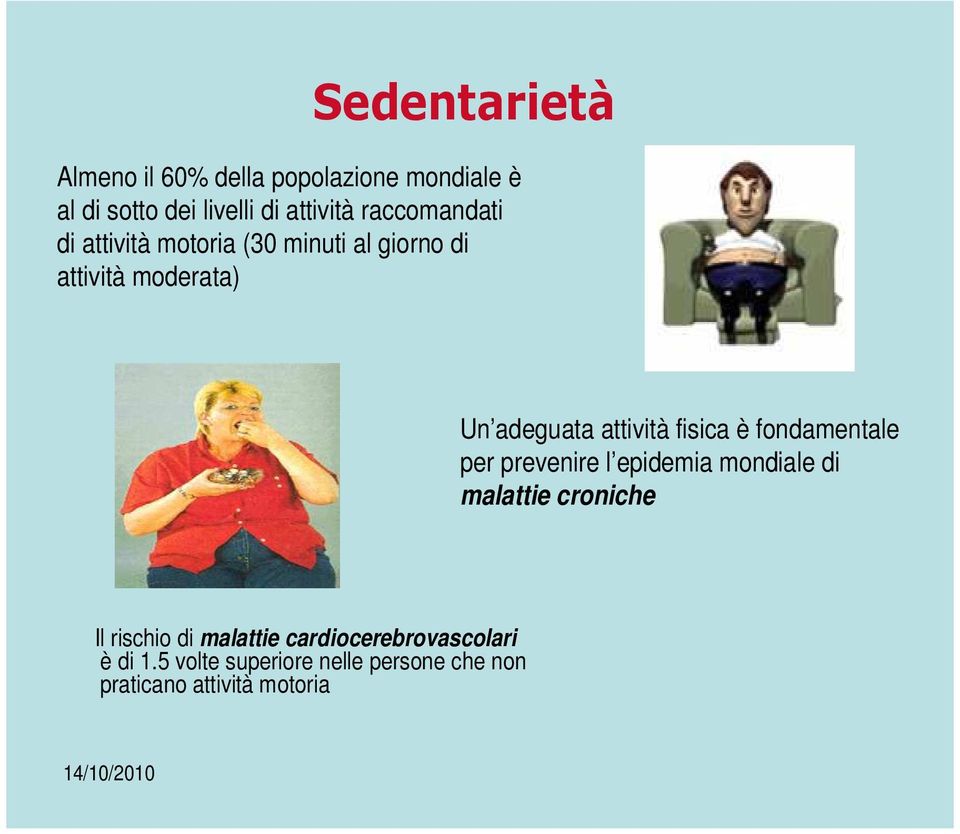 fisica è fondamentale per prevenire l epidemia mondiale di malattie croniche Il rischio di