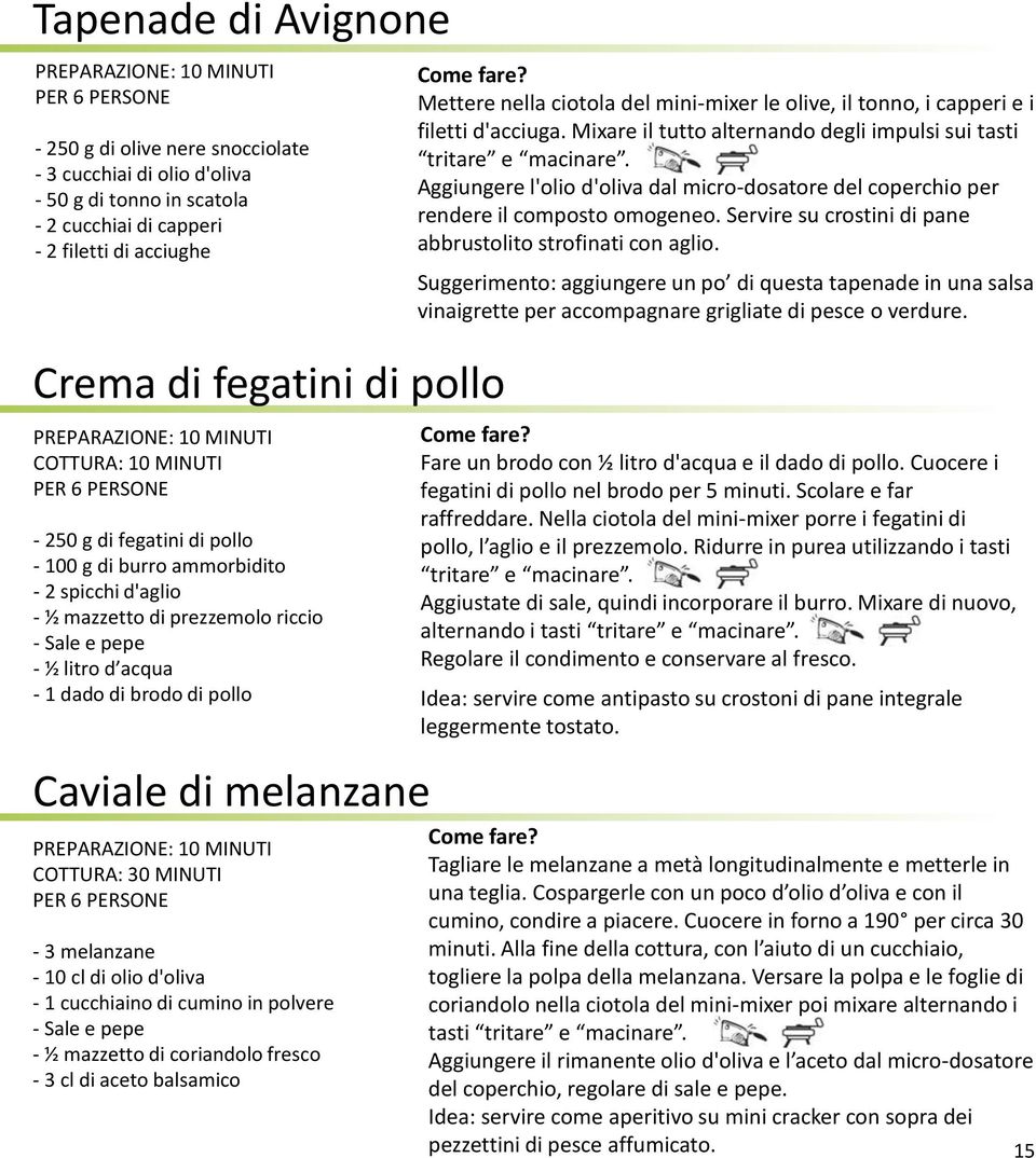 COTTURA: 30 MINUTI - 3 melanzane - 10 cl di olio d'oliva - 1 cucchiaino di cumino in polvere - Sale e pepe - ½ mazzetto di coriandolo fresco - 3 cl di aceto balsamico Mettere nella ciotola del