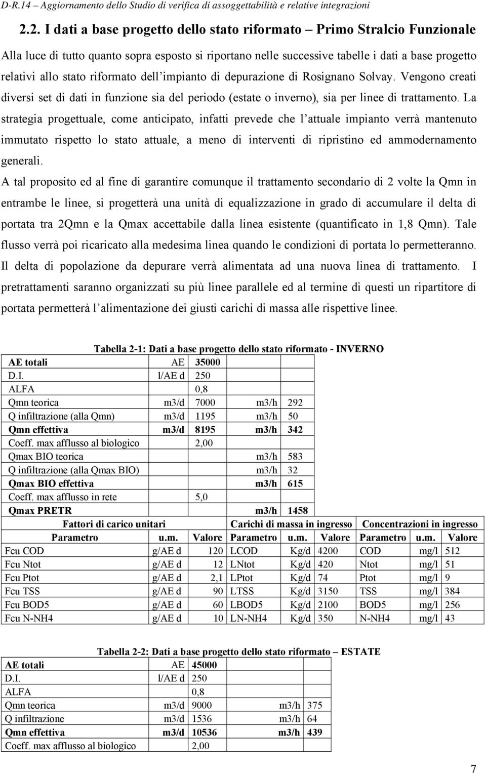 La strategia progettuale, come anticipato, infatti prevede che l attuale impianto verrà mantenuto immutato rispetto lo stato attuale, a meno di interventi di ripristino ed ammodernamento generali.