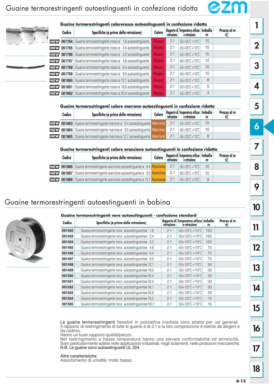 rosso ø, autoestinguente 0 Guaina terorestringente rosso ø, autoestinguente 00 Guaina terorestringente rosso ø, autoestinguente 0 Guaina terorestringente rosso ø,0 autoestinguente 0 Guaina