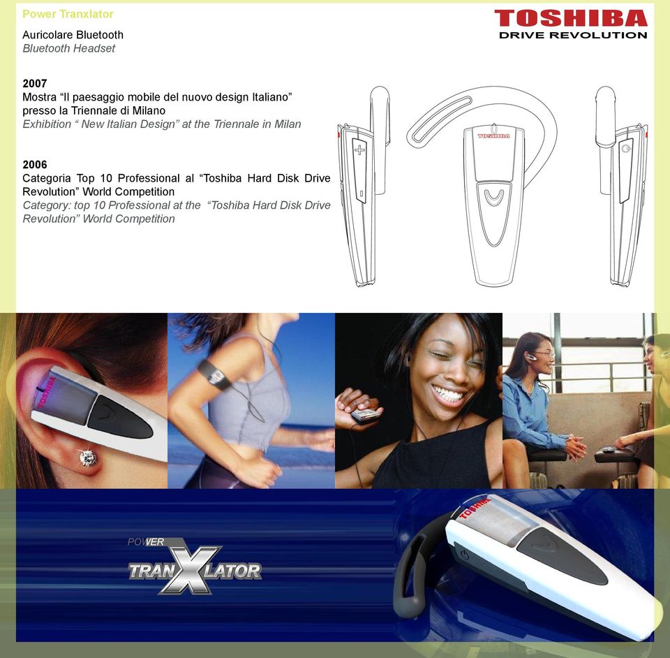 Triennale in Milan 2006 Categoria Top 10 Professional al Toshiba Hard Disk Drive Revolution World