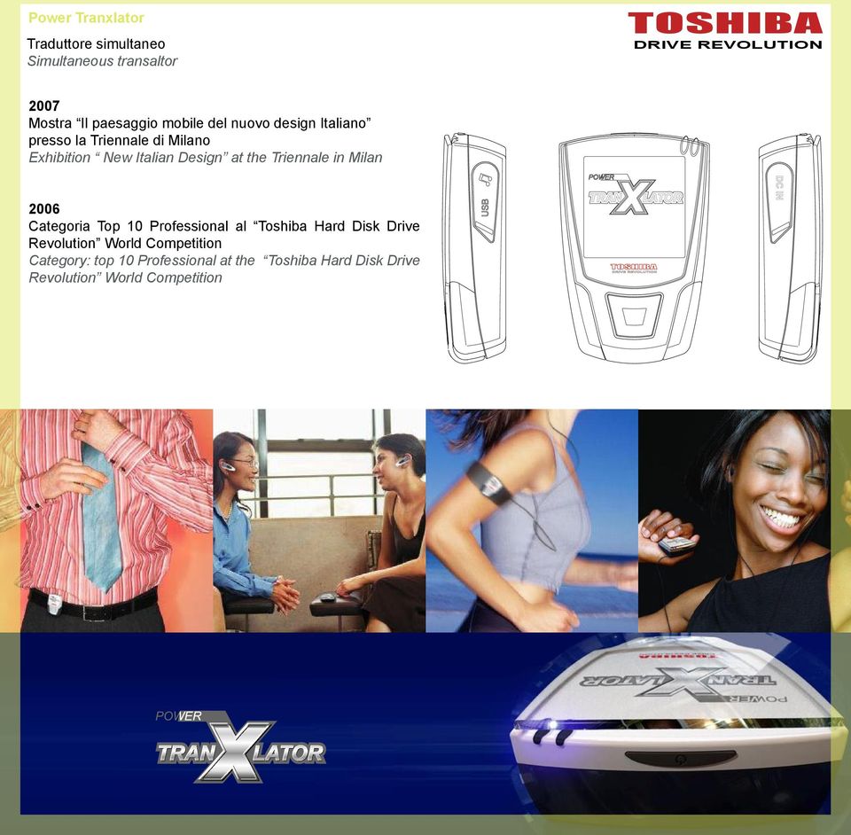 Triennale in Milan 2006 Categoria Top 10 Professional al Toshiba Hard Disk Drive Revolution World Competition