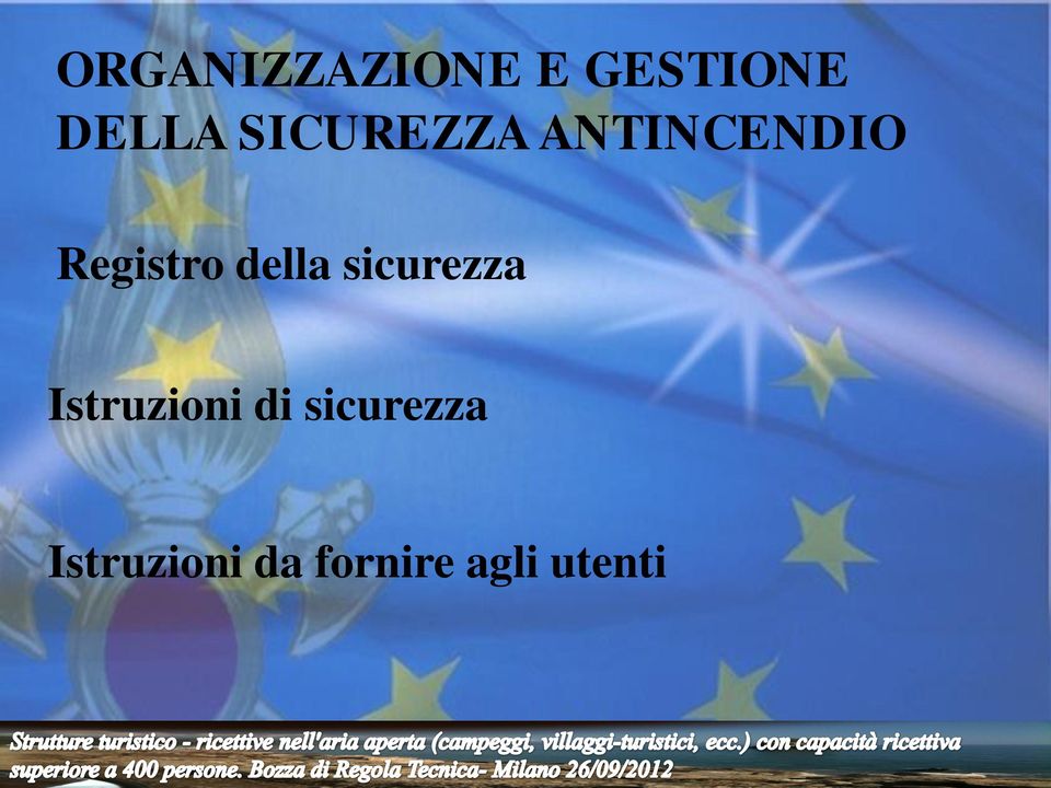 della sicurezza Istruzioni di